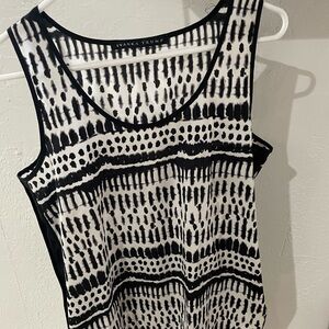 Ivanka Trump Monochrome Patterned Tank Top